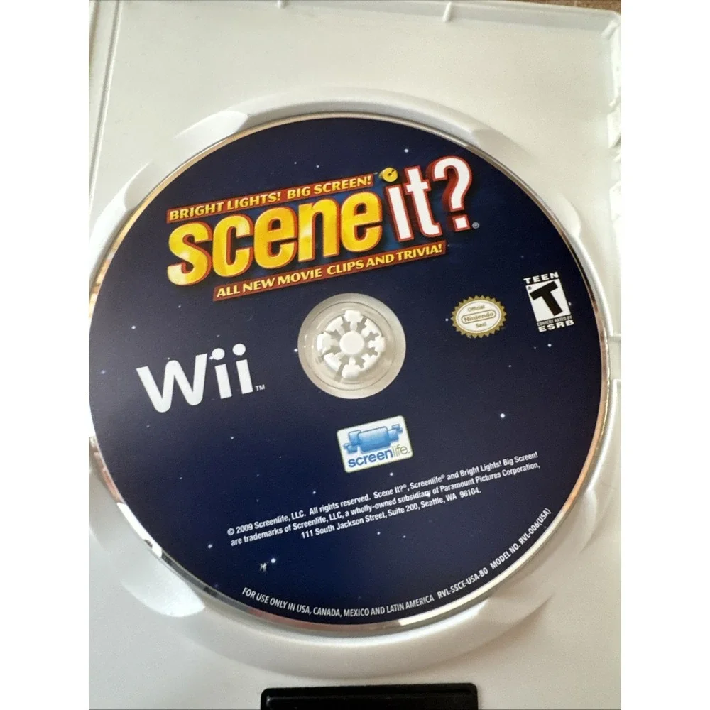 Scene It Bright Lights Big Screen (Nintendo Wii, 2009) Complete and Tested